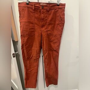 Madewell Rust Straight Leg Pant
